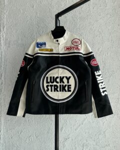 Lucky strike leather racing jacket