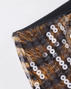 Glitter animal print bodycon mini skirt - Image 4