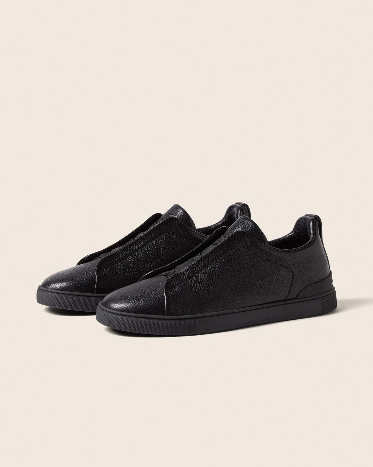 lc-2a8c464326d69aaf407d3ada7ca70651.jpg ZEGNA triple stitch deerskin leather sneakers - Image 1