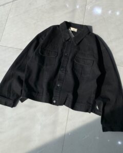 The row denim long sleeve jacket
