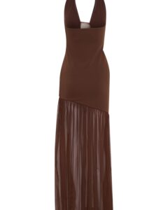 Aubree crepe and mesh maxi dress - Image 4