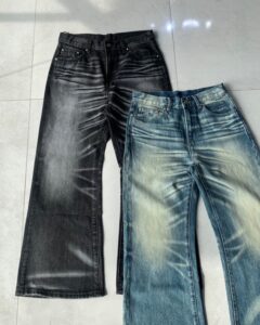 Black icon plain stroke denim - Image 2