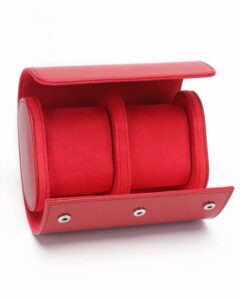 Leather watch travel case