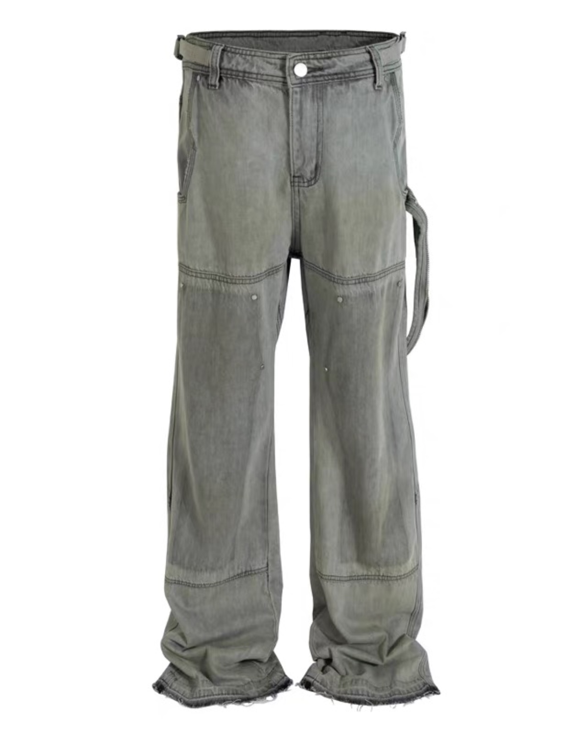 lc-614495e6714c4d488251bfc778804402.jpg Mj washed vintage ribbon raw edge denim - Image 1