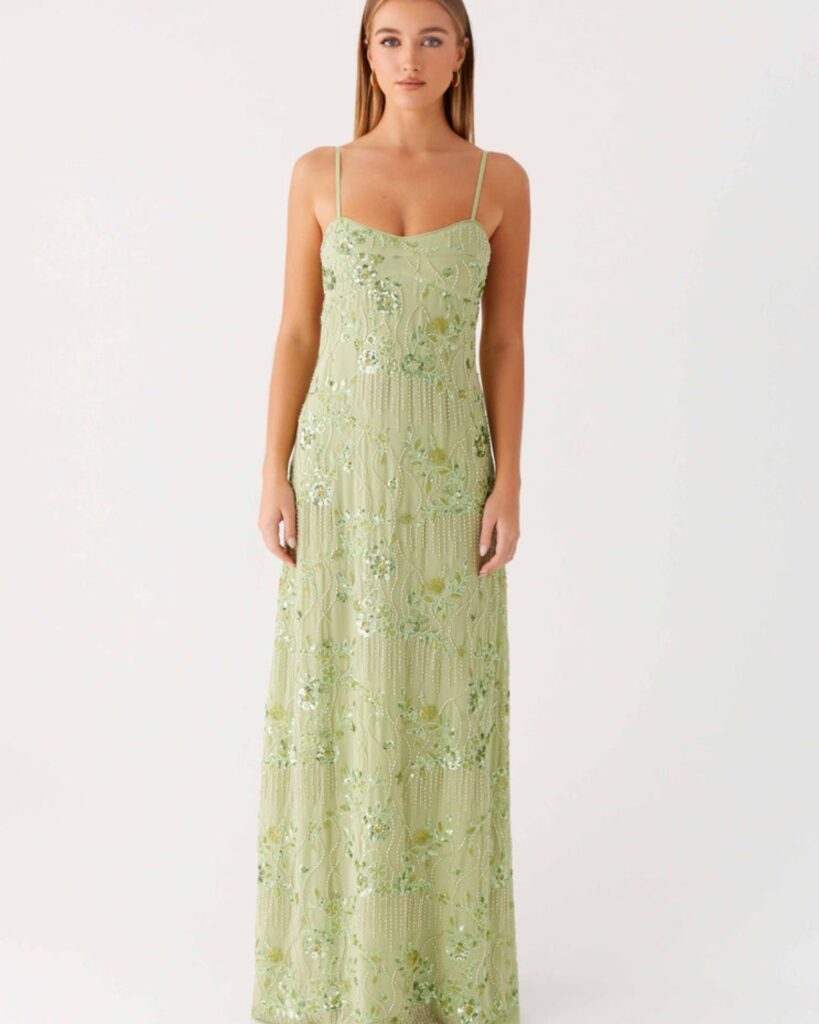 Celandine beaded maxi dress