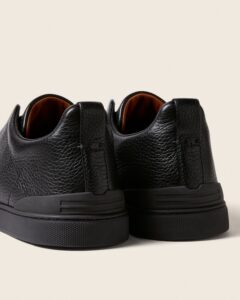 ZEGNA triple stitch deerskin leather sneakers - Image 5
