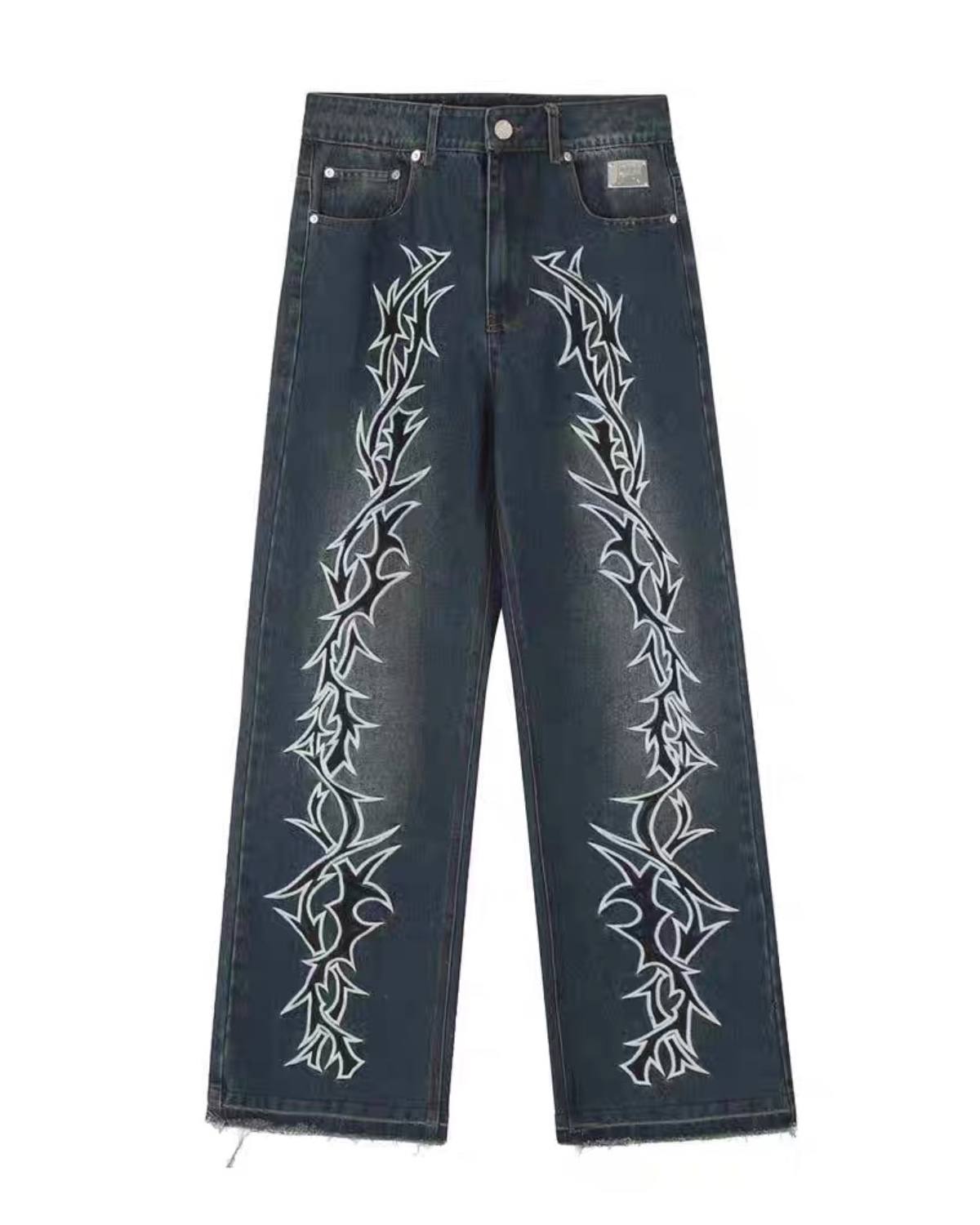 lc-71c8cf14f7203fbfae315e43cfa0b602.jpg Revenge embroidered Jean - Image 1