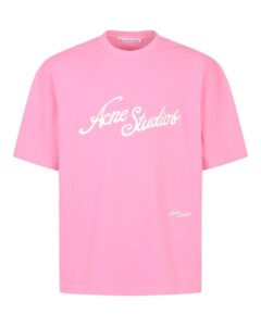 Acne logo embroidered relaxed fit t-shirt