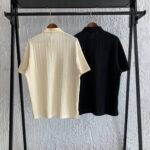 Jacquard knit short sleeve polo - Image 3