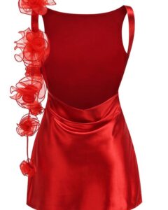 Mini red rose drop dress - Image 2