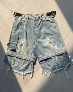 MJ distressed baggy denim short - Image 3