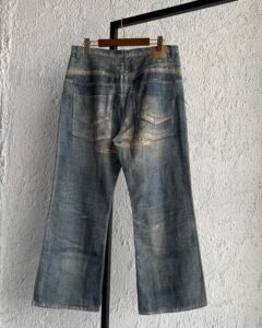 Black icon washed frayed baggy jeans - Image 2