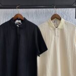 Jacquard knit short sleeve polo - Image 2