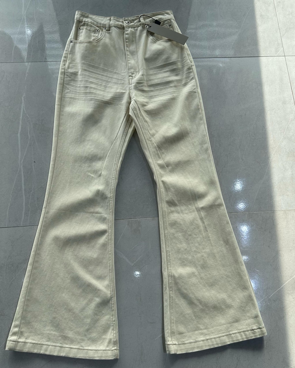 lc-daf75090a2743aa32ceecc0205c3890a.jpg Rick Owen boot cut Jean - Image 1