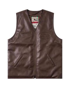 Corteiz skydive leather vest