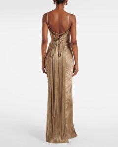 Maria Lucia Hohan Noemie gathered silk corset gown - Image 2