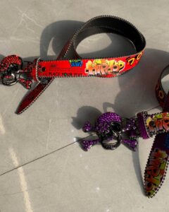 Hip hop skull rhinestone belt - Image 2